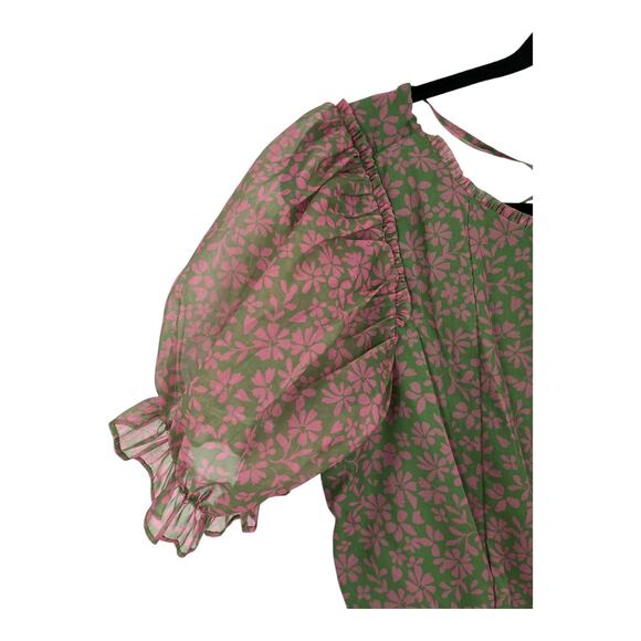 Show Me Your Mumu dress Daiquiri minidress green pink size Medium M - Picture 3 of 9